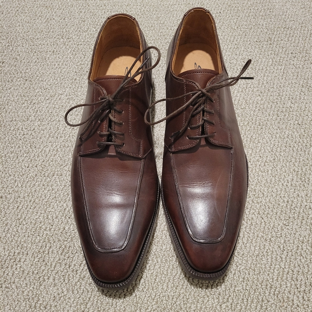 Santoni Men's Brown Leather Dress Shoes